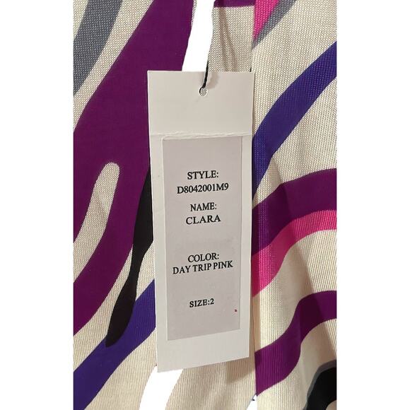 NWT Diane Von Furstenberg Clara Silk Jersey Mini Length Tunic Dress Size 2 - Picture 6 of 7